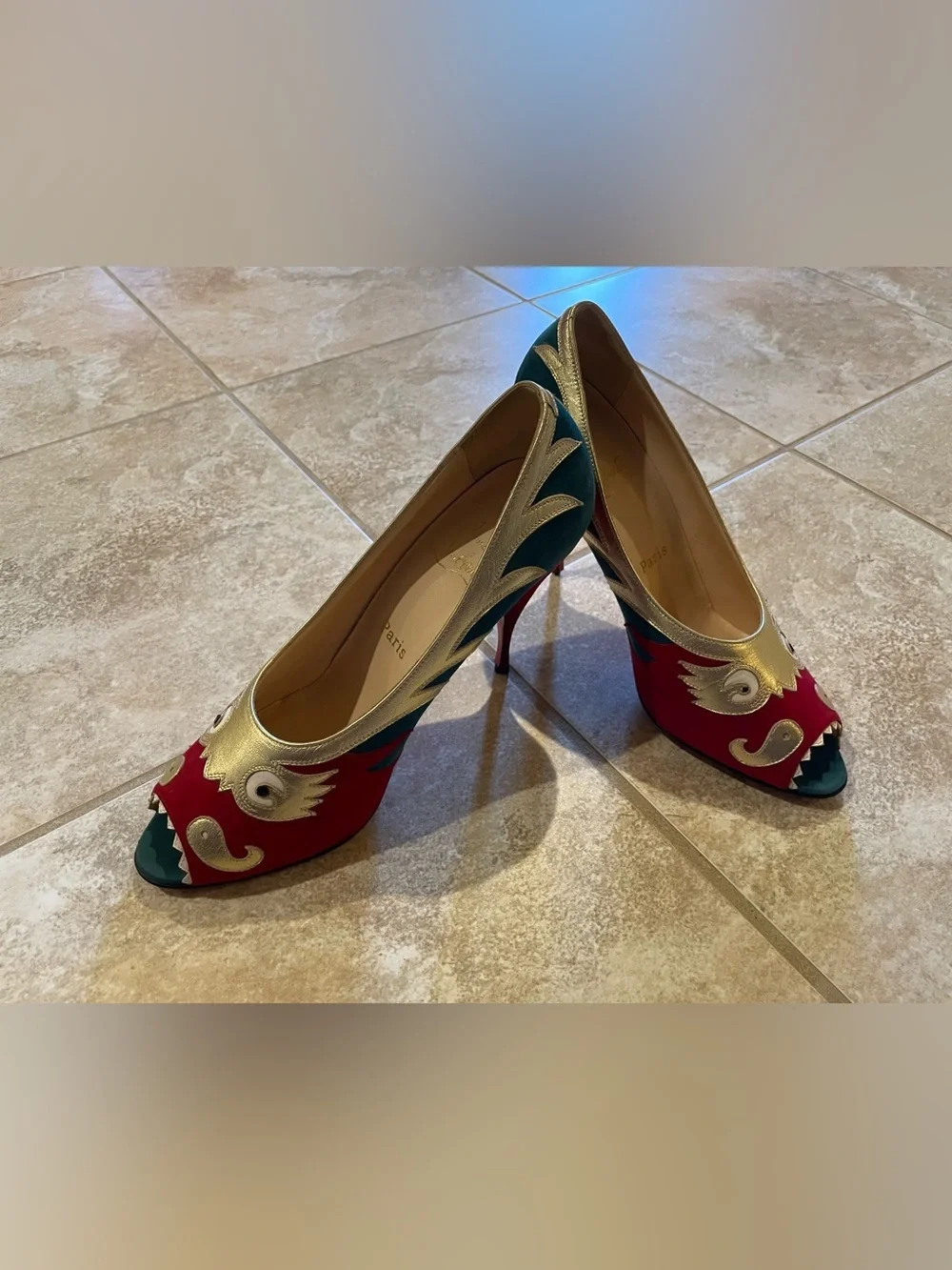 Christian Louboutin Chinese Dragon Heel Shoes